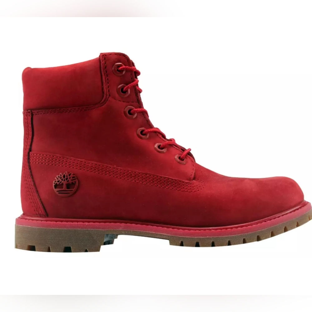 Timberland Red Lace-Up Boots
